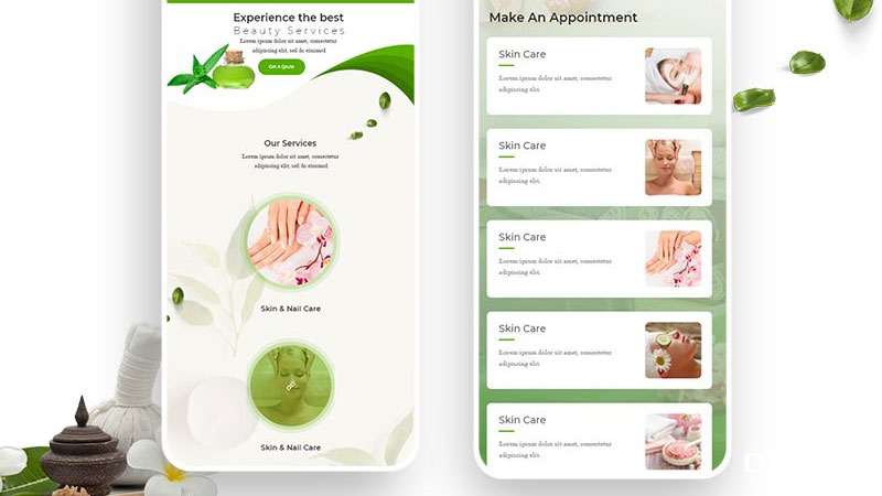 THIẾT KẾ APP MOBILE CHO TIỆM SPA - MASSAGE